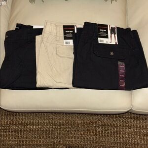 Lucky Brand Men’s Ripstop shorts- Black & Beige